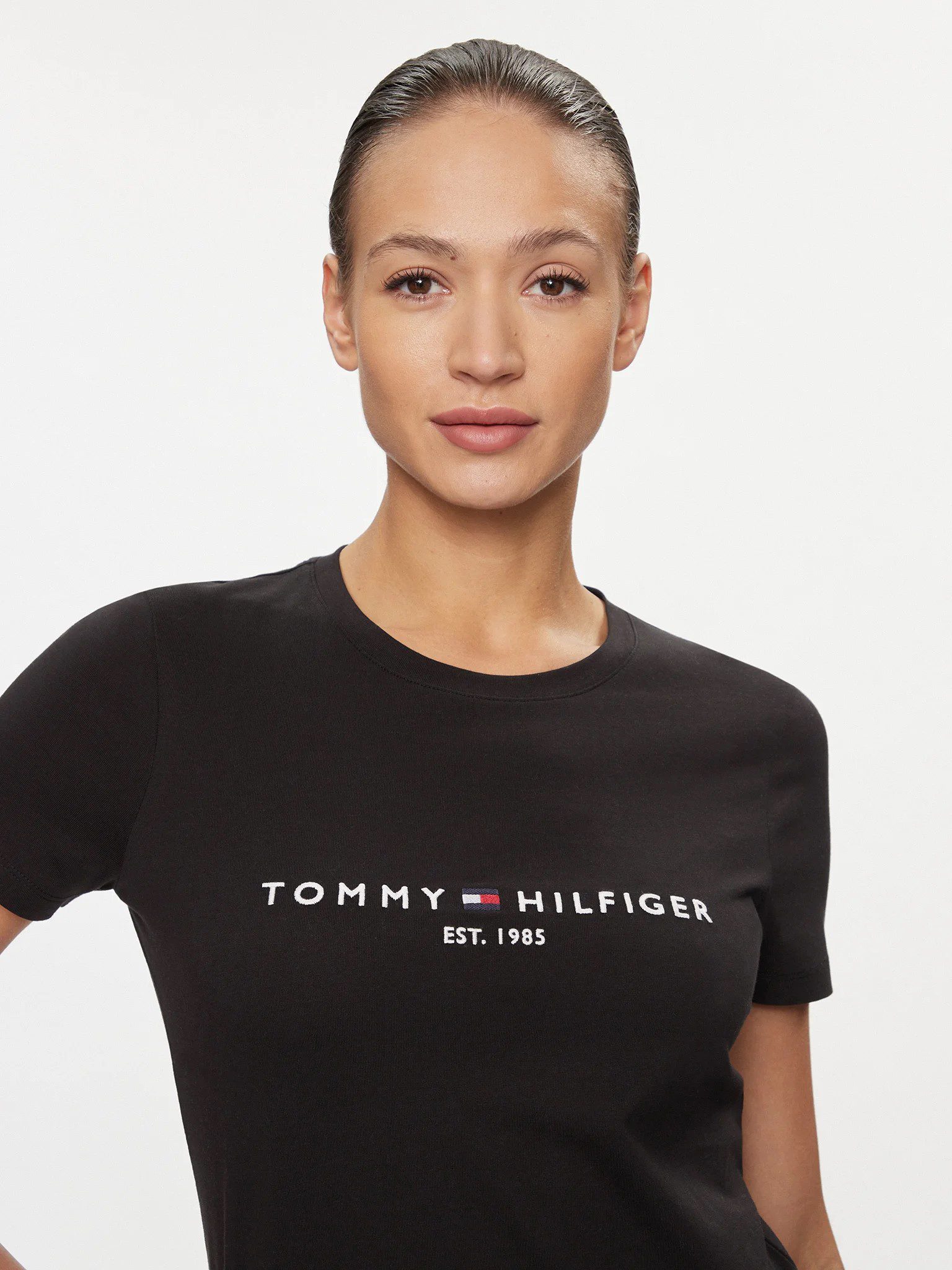 tommy-hilfiger-tricou-heritage-c-nk-ww0ww31999-negru-regular-fit (3)