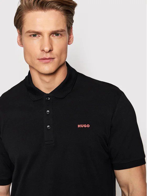 hugo-tricou-polo-donos222-50466182-negru-regular-fit