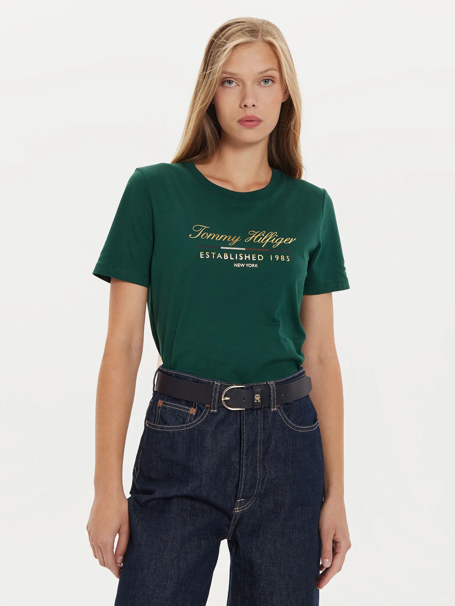 tommy-hilfiger-tricou-script-graphic-ww0ww43502-verde-regular-fit-0000304082276